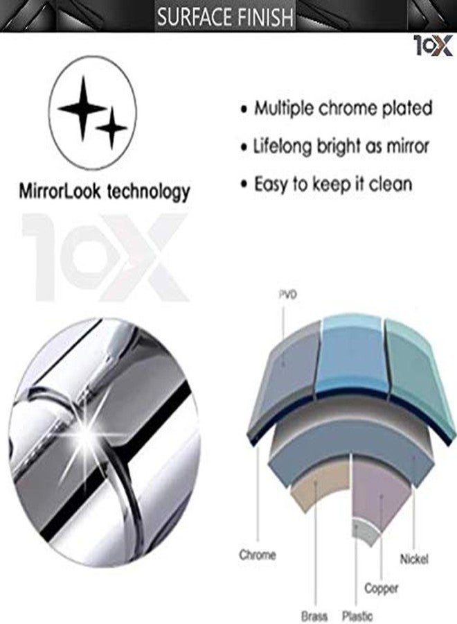 10X Brass Sink Mixer Flexible FLPR- 7852 for Kitchen Wall Mount Black Silicone Pipe - Image 3